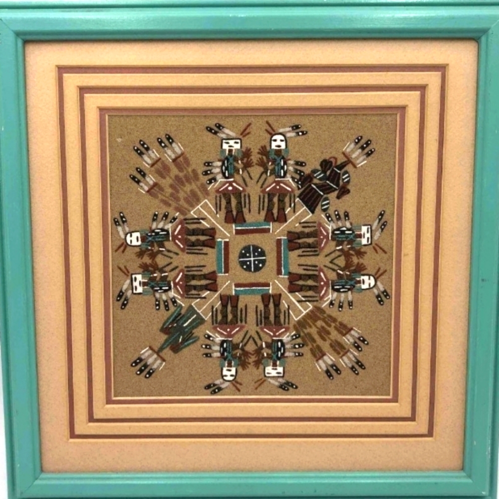 Navajo Sand Painting-Camel Gods Of harvest. Beautiful Authenticand Like New
